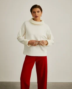 Camisola gola alta com malha tricotada|LION OF PORCHES Sale