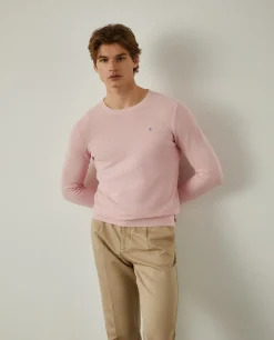 Camisola malha estruturada com gola redonda|LION OF PORCHES Outlet