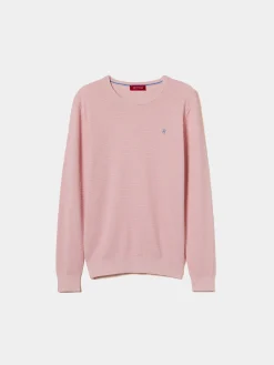 Camisola malha estruturada com gola redonda|LION OF PORCHES Outlet