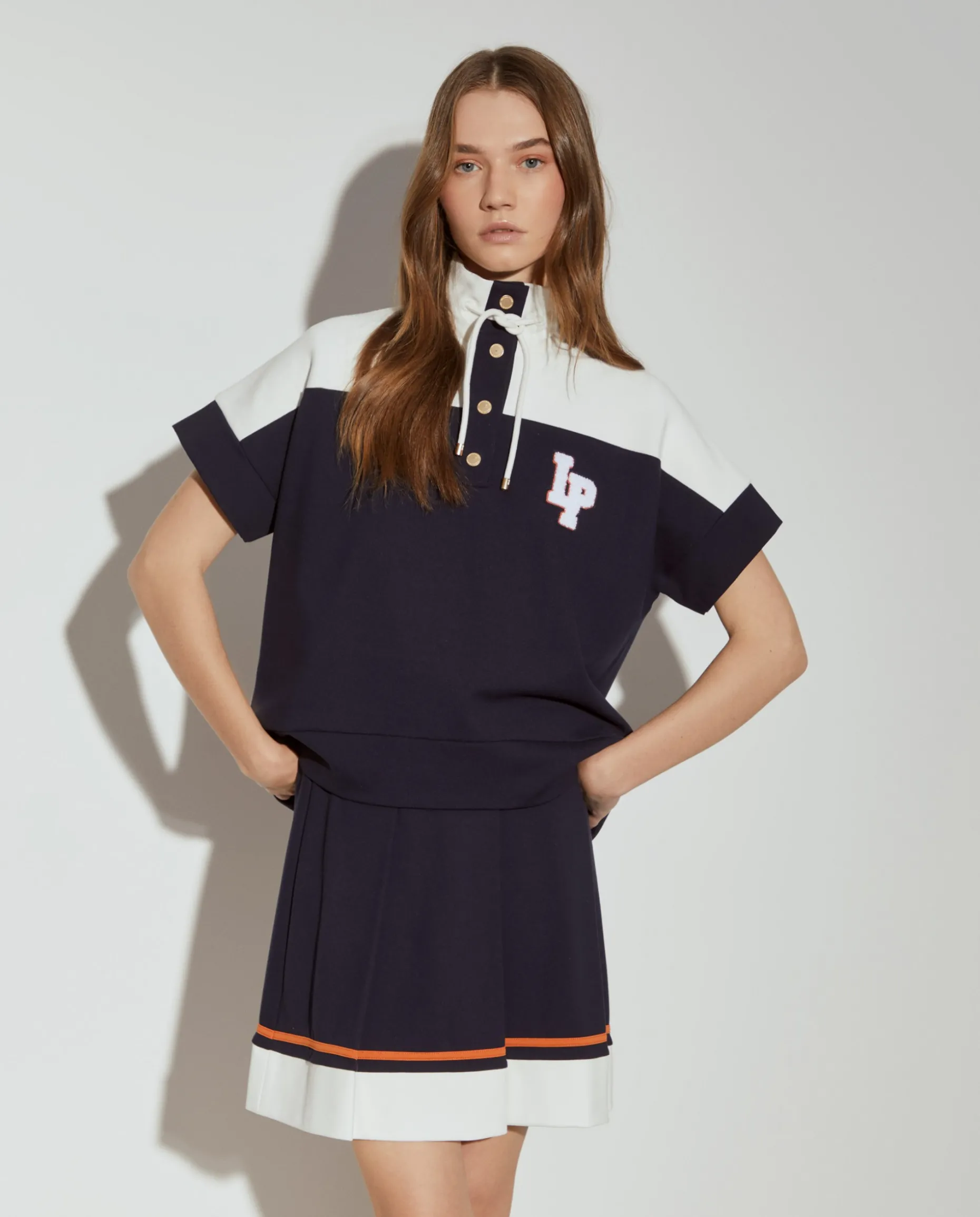 Camisola manga curta malha bicolor|LION OF PORCHES Flash Sale