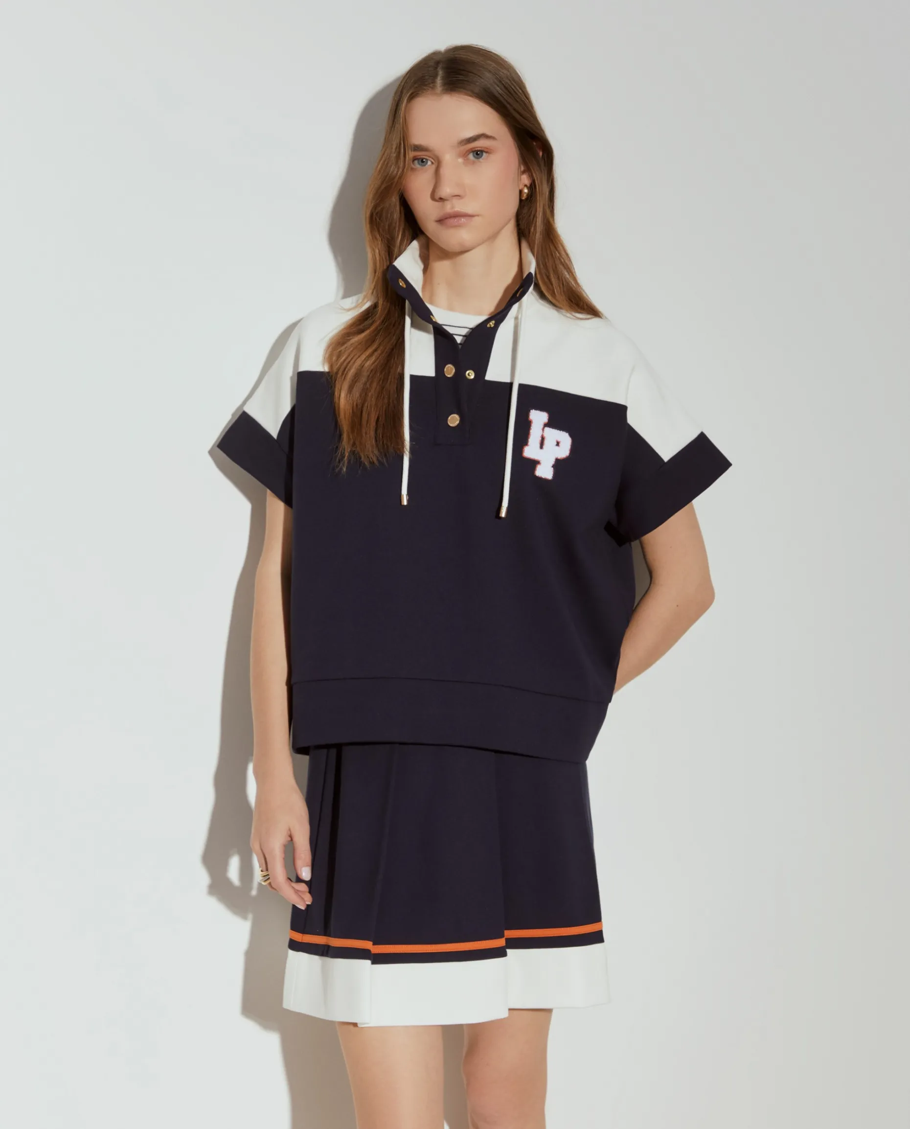 Camisola manga curta malha bicolor|LION OF PORCHES Flash Sale