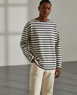 Camisola para homem bicolor com riscas e gola redonda|LION OF PORCHES Hot