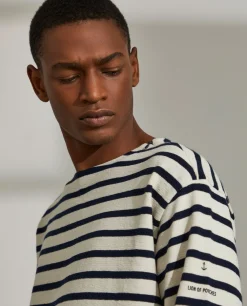Camisola para homem bicolor com riscas e gola redonda|LION OF PORCHES Hot