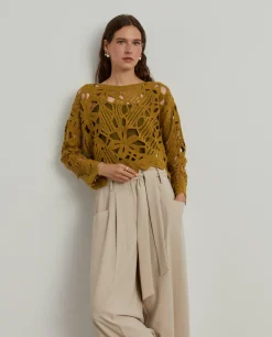 Camisola tricotada de malha aberta|LION OF PORCHES Clearance