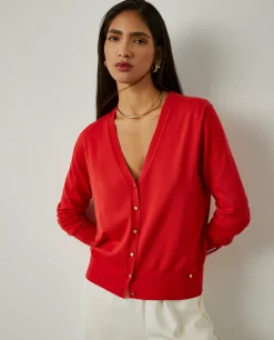 Cardigan clássico com botões em contraste|LION OF PORCHES Discount