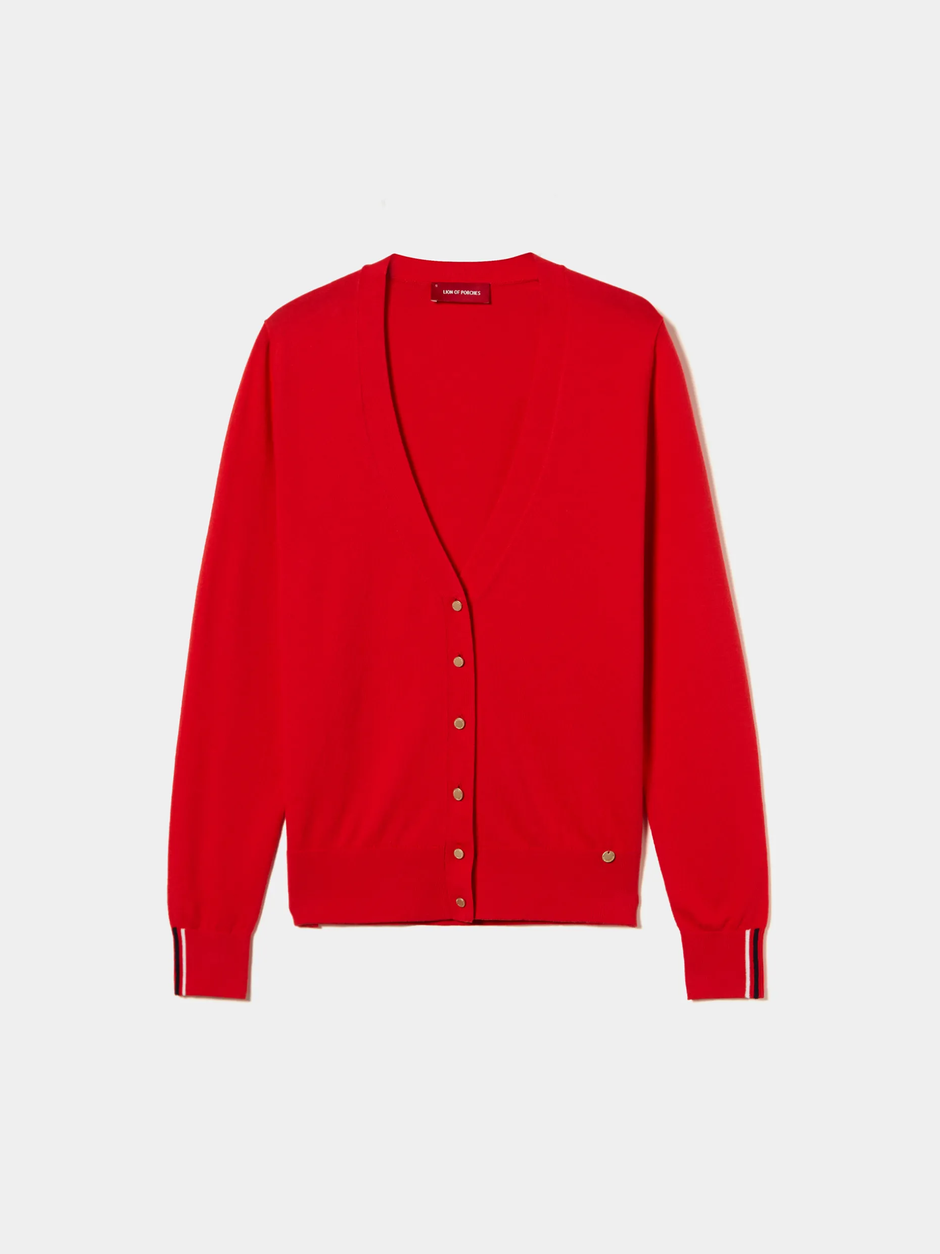 Cardigan clássico com botões em contraste|LION OF PORCHES Discount