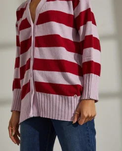 Cardigan riscas lã e caxemira|LION OF PORCHES Discount