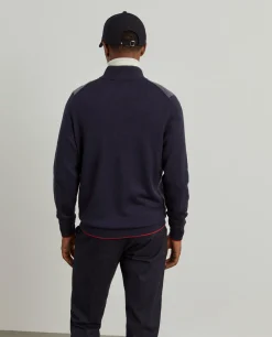 Casaco de malha bicolor lã merino|LION OF PORCHES Online