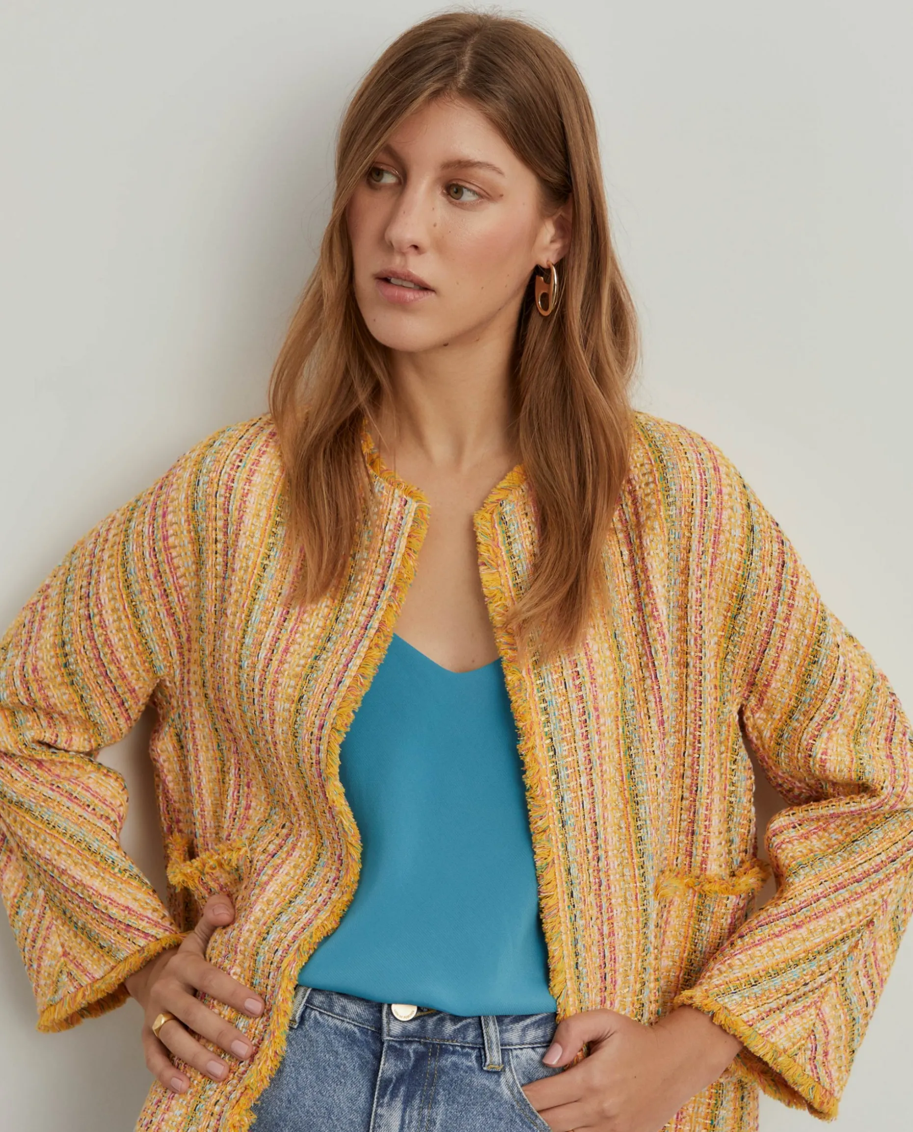 Casaco em Tweed Colorido|LION OF PORCHES Online
