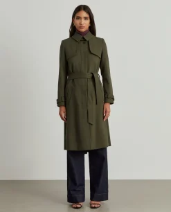 Casaco modelo gabardine com plissado|LION OF PORCHES Best