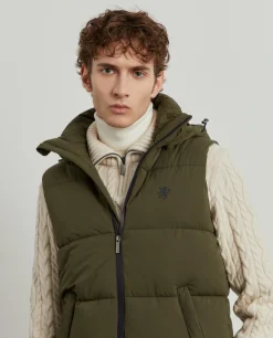Colete acolchoado com capuz|LION OF PORCHES Fashion