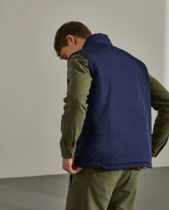 Colete reversível com padrão tropa e bolsos|LION OF PORCHES Store