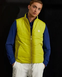 Colete reversível em tecido técnico com bolsos e fecho frontal|LION OF PORCHES New