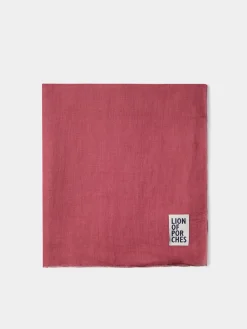 Echarpe para homem de linho e viscose com franjas e branding|LION OF PORCHES Discount