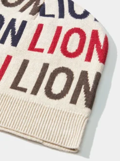 Gorro de algodão e caxemira com lettering|LION OF PORCHES Best