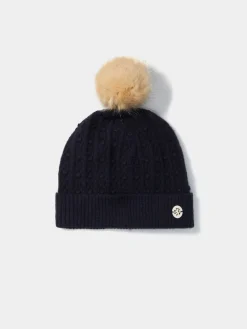 Gorro em malha tricotada com pompom|LION OF PORCHES Shop
