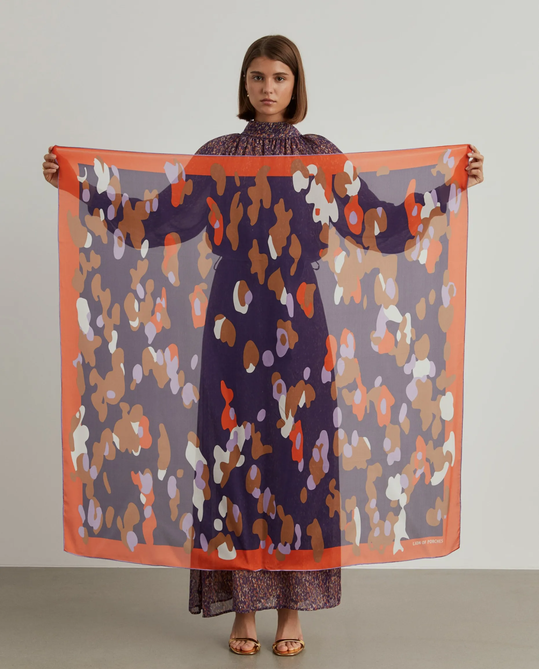 Lenço de seda estampado|LION OF PORCHES Flash Sale