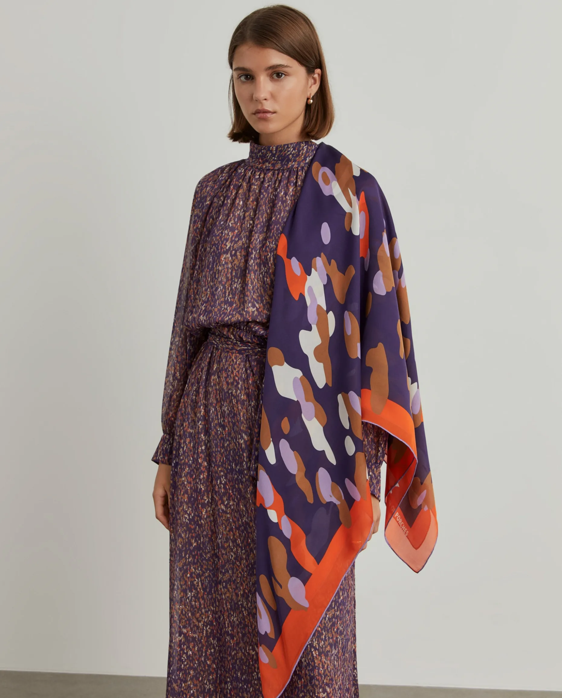 Lenço de seda estampado|LION OF PORCHES Flash Sale
