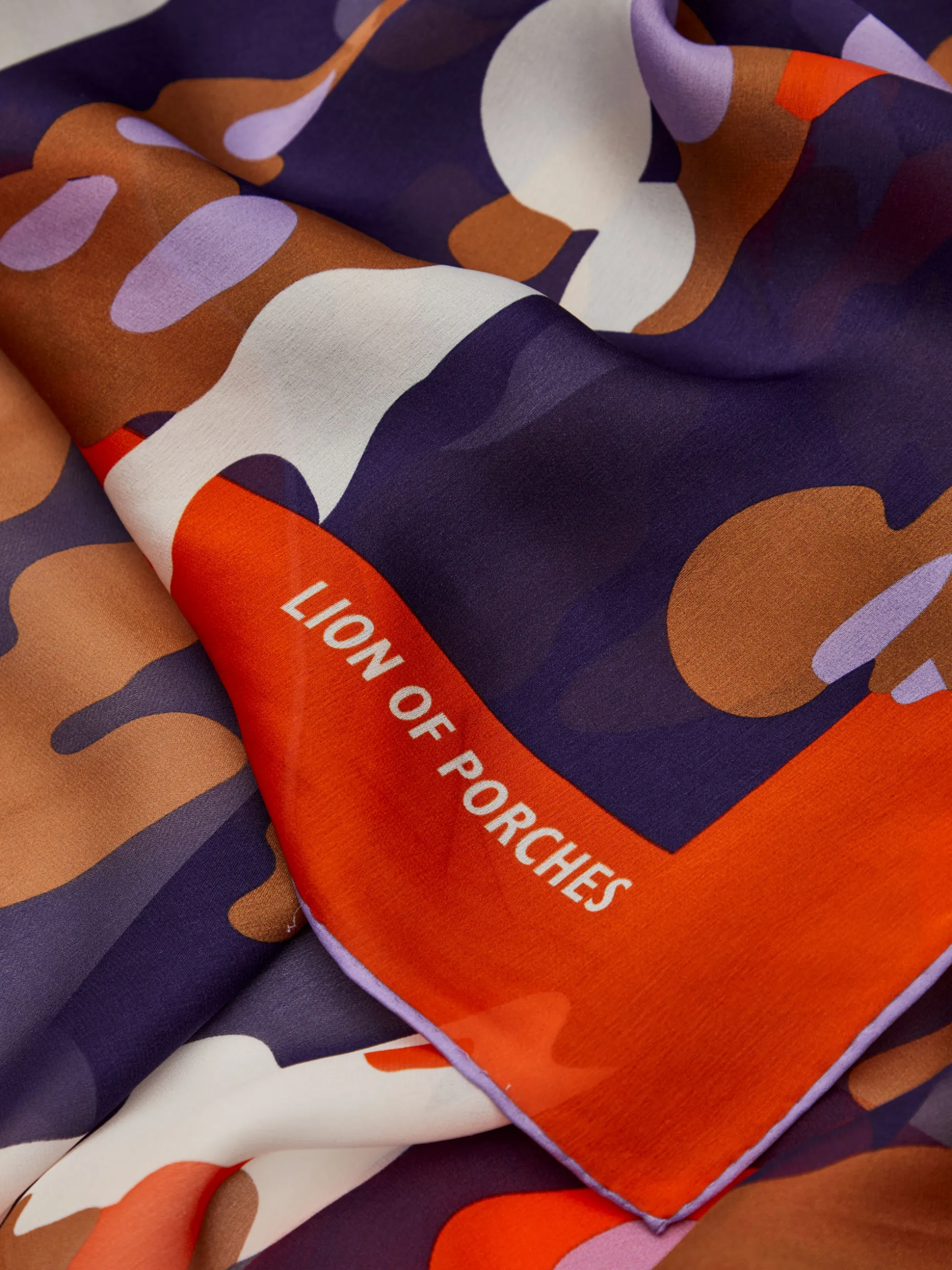 Lenço de seda estampado|LION OF PORCHES Flash Sale