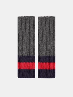 Luvas com lã e detalhe de punhos tricolores|LION OF PORCHES Discount