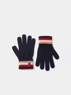 Luvas em lã com risca tricolor|LION OF PORCHES Sale