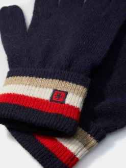 Luvas em lã com risca tricolor|LION OF PORCHES Sale