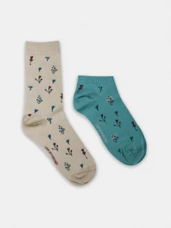 Meias com motivos de flores|LION OF PORCHES Cheap