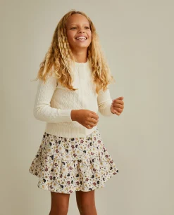 Mini-saia com estampado de flores|LION OF PORCHES New