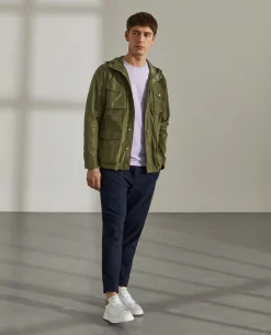 Parka em tecido técnico com capuz e bolsos|LION OF PORCHES Shop