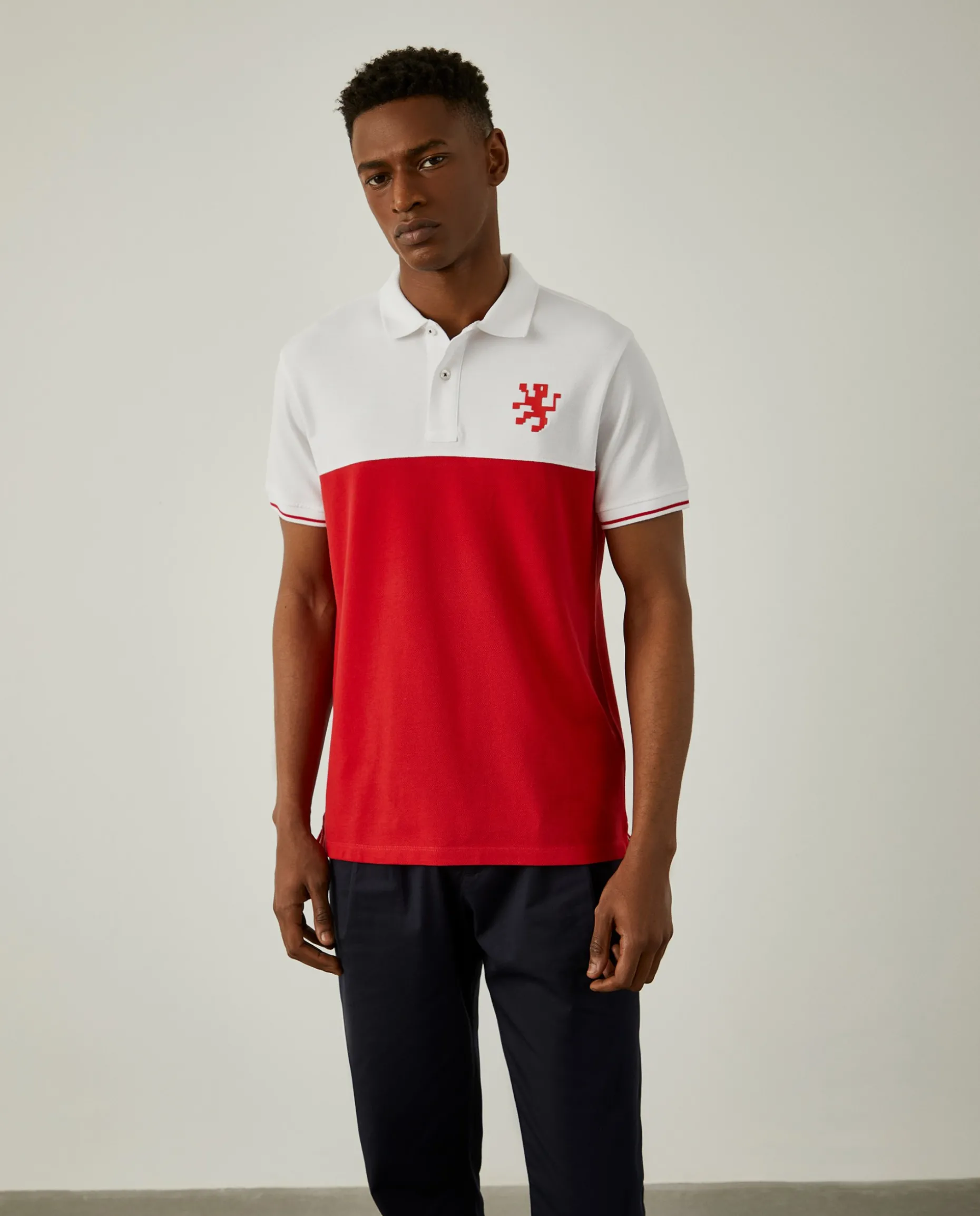 Polo bicolor slim fit|LION OF PORCHES New