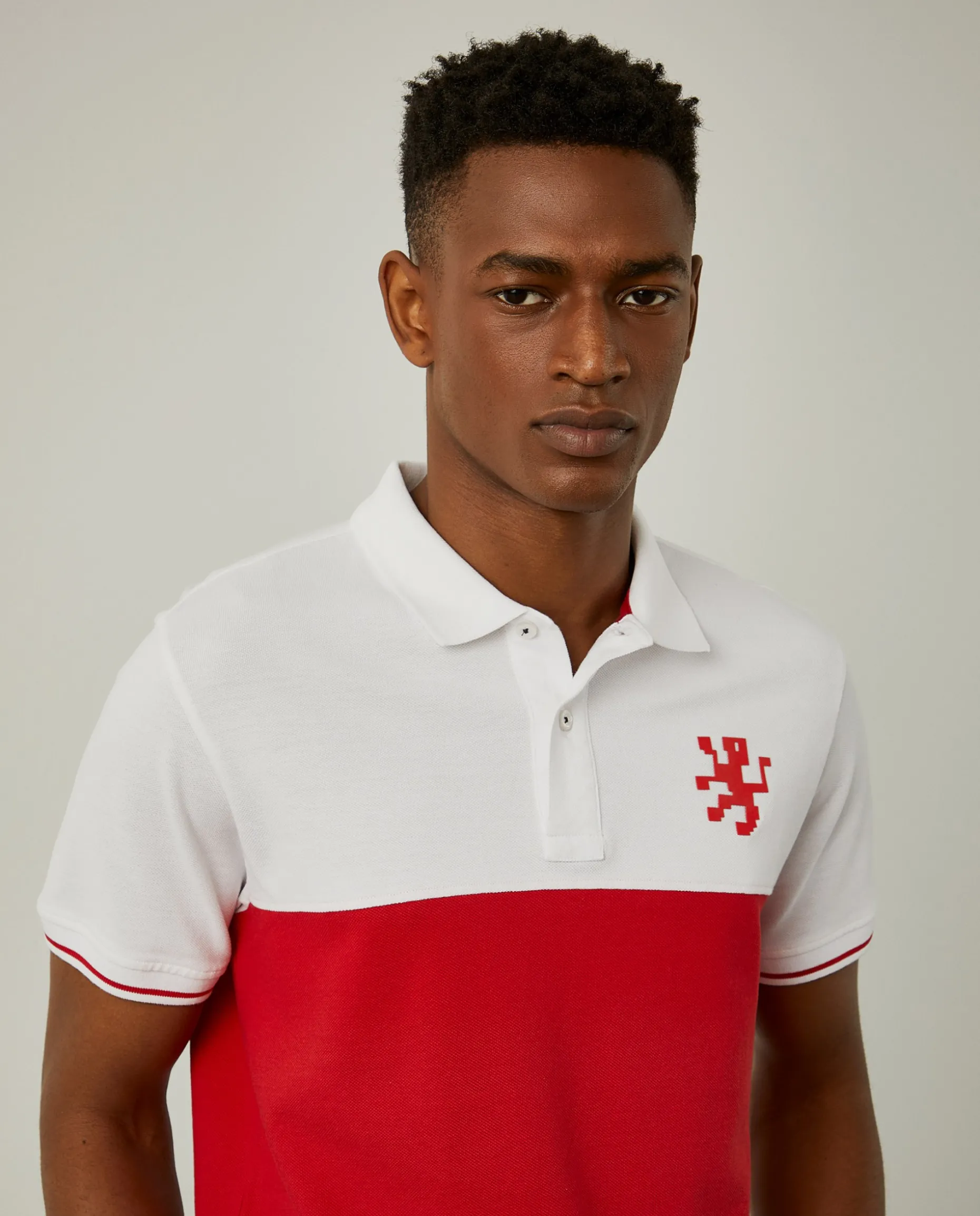 Polo bicolor slim fit|LION OF PORCHES New