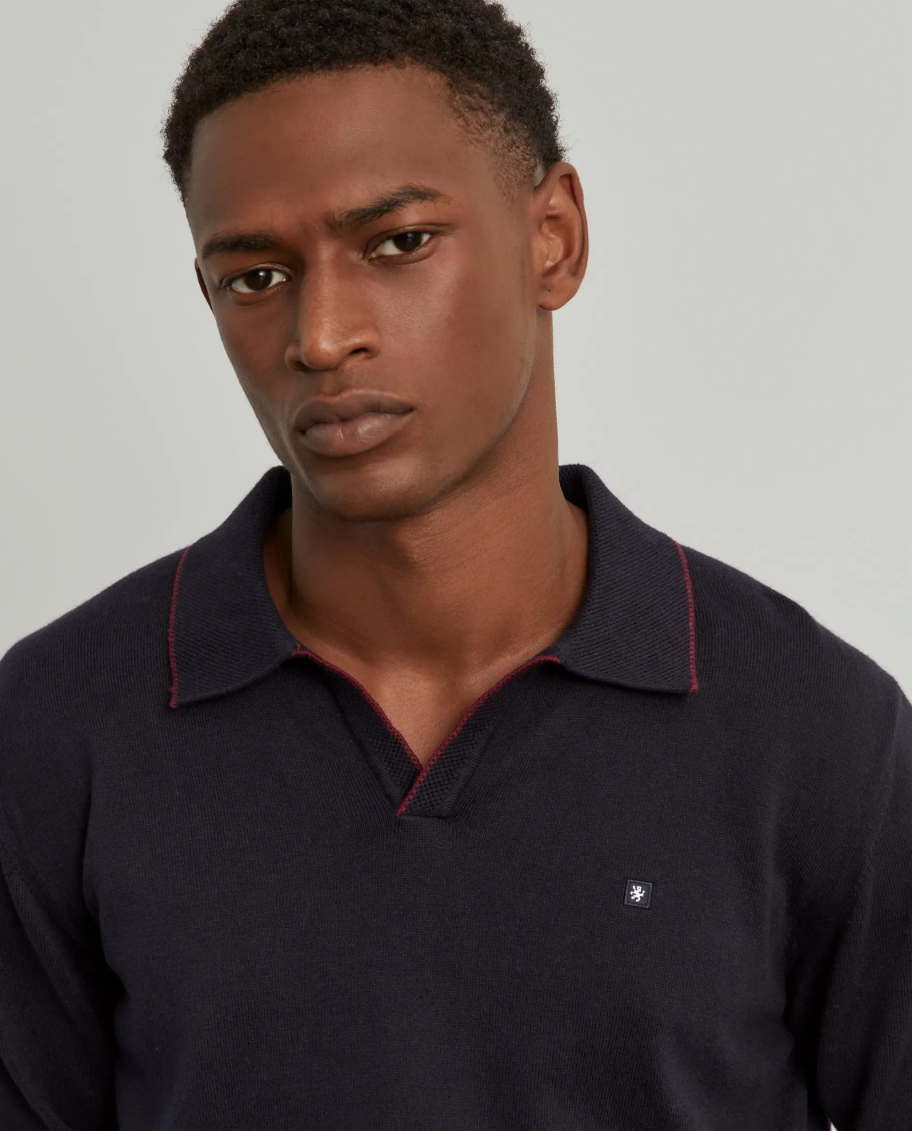 Polo manga comprida em algodão e caxemira|LION OF PORCHES Cheap
