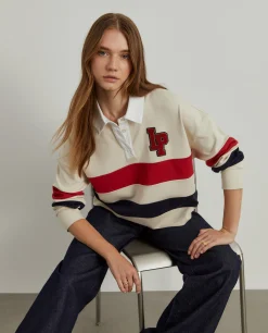 Polo manga comprida às riscas|LION OF PORCHES Best Sale