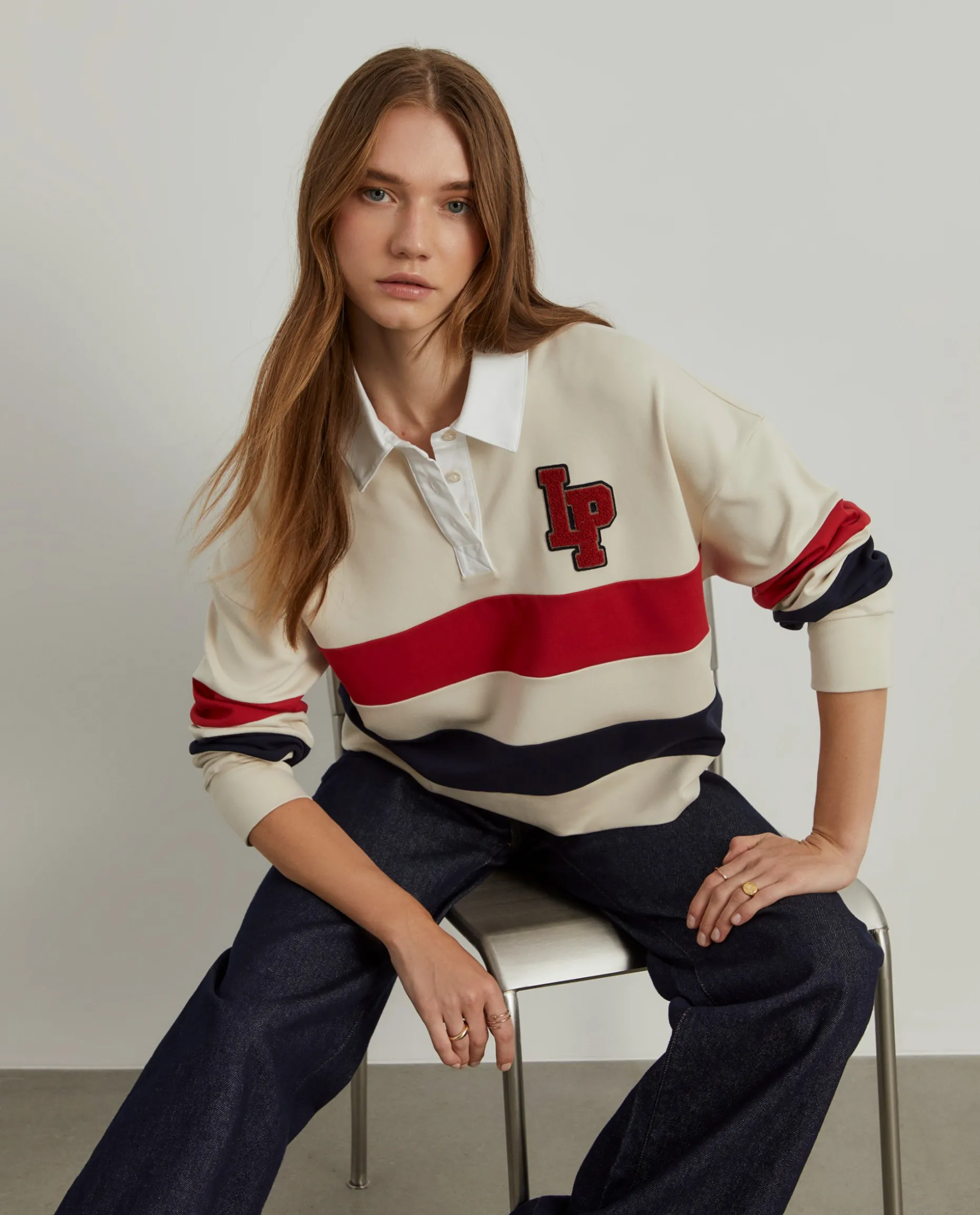Polo manga comprida às riscas|LION OF PORCHES Best Sale