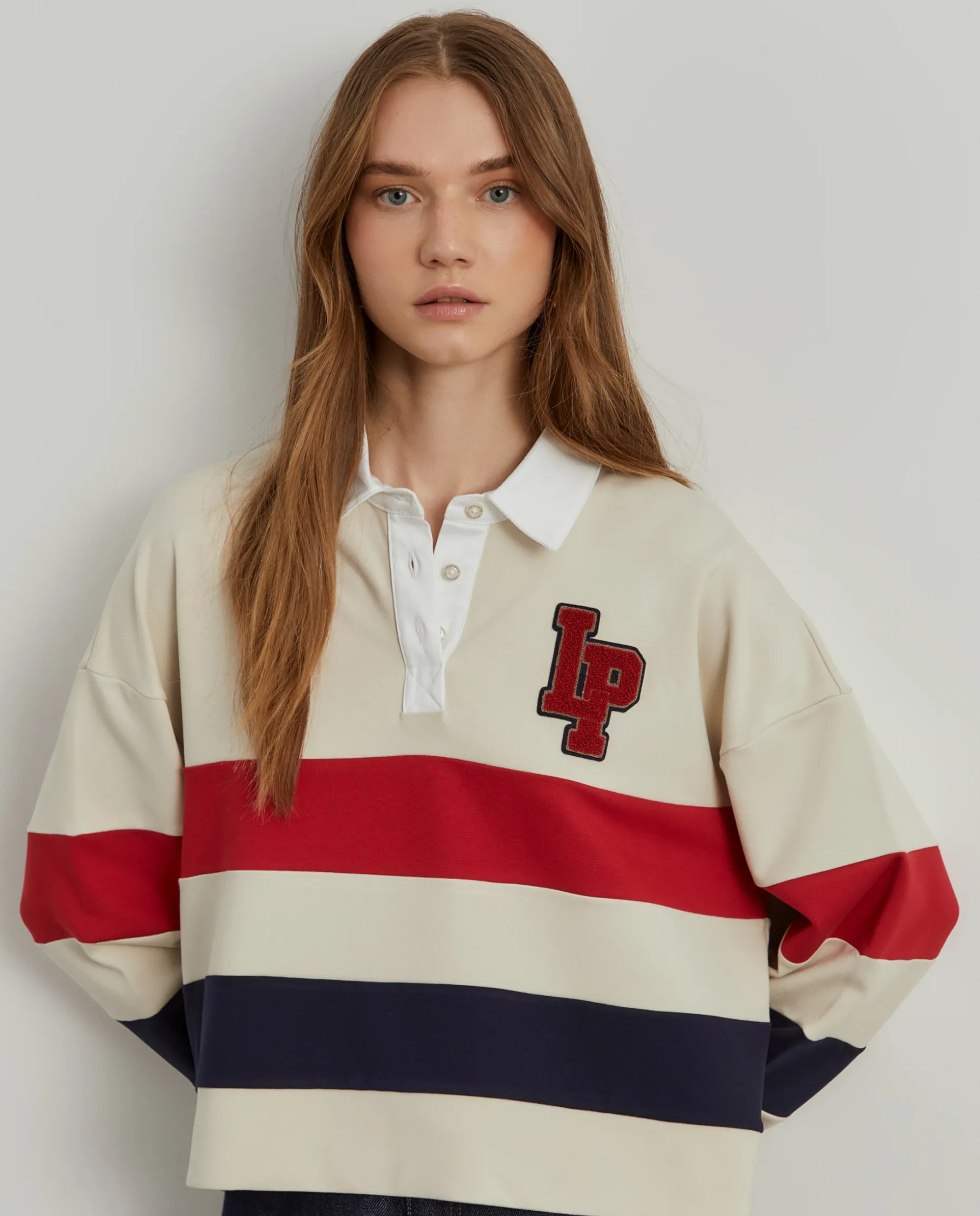 Polo manga comprida às riscas|LION OF PORCHES Best Sale
