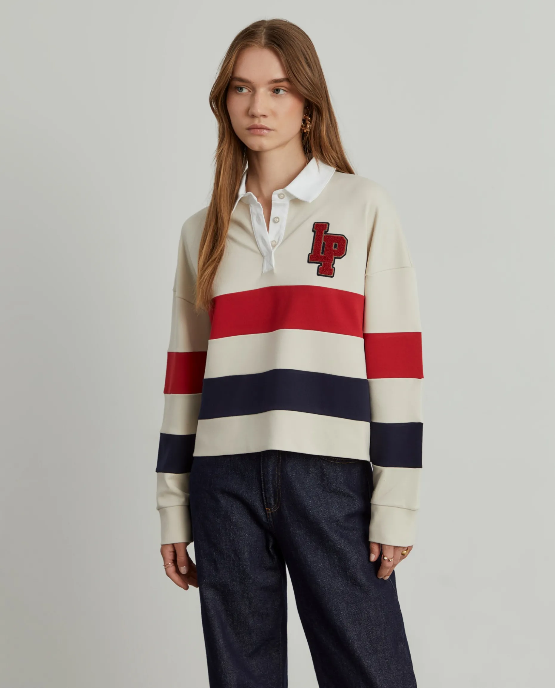 Polo manga comprida às riscas|LION OF PORCHES Best Sale