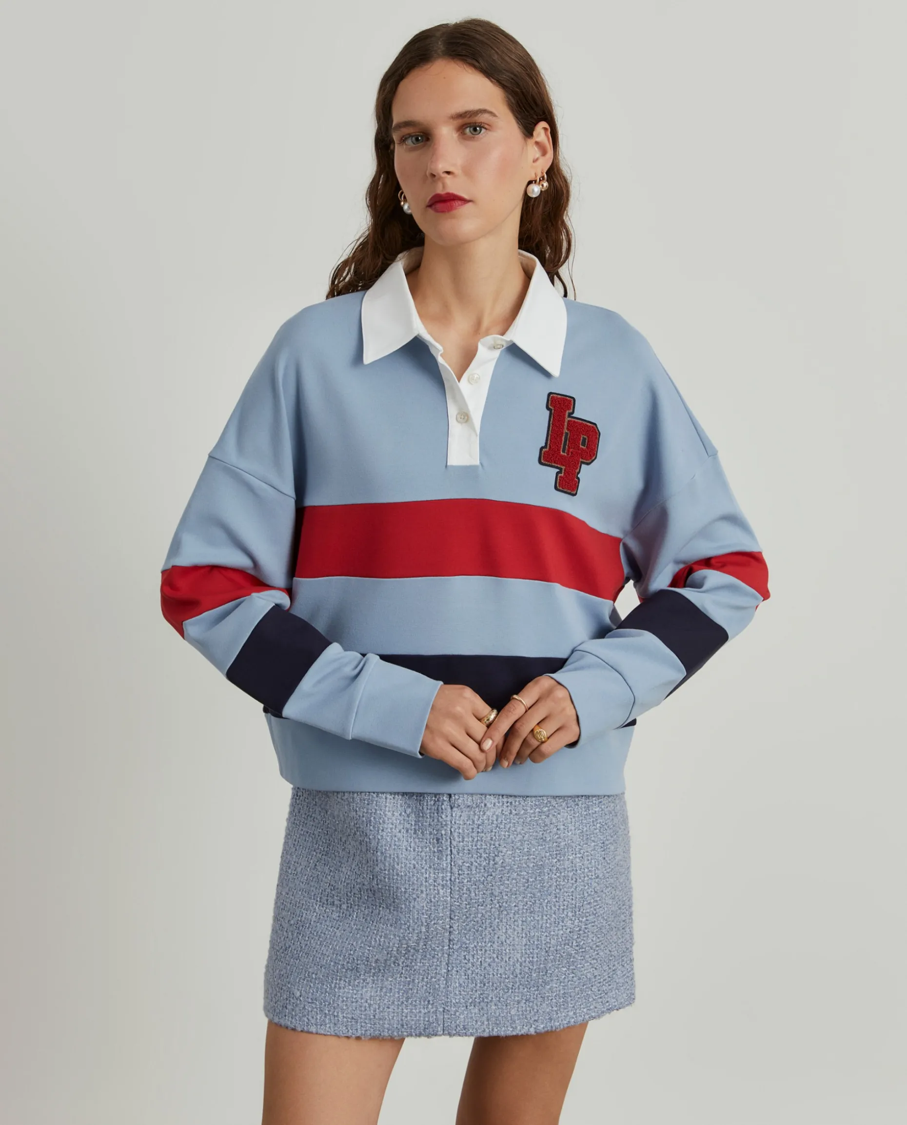 Polo manga comprida às riscas|LION OF PORCHES Outlet