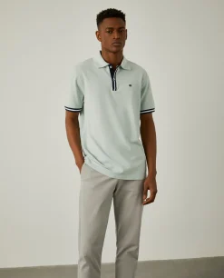 Polo manga curta em algodão com riscas|LION OF PORCHES Best Sale