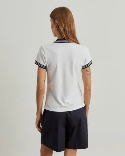 Polo piqué bicolor em algodão|LION OF PORCHES Online