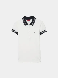 Polo piqué bicolor em algodão|LION OF PORCHES Online
