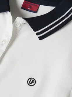 Polo piqué bicolor em algodão|LION OF PORCHES Online