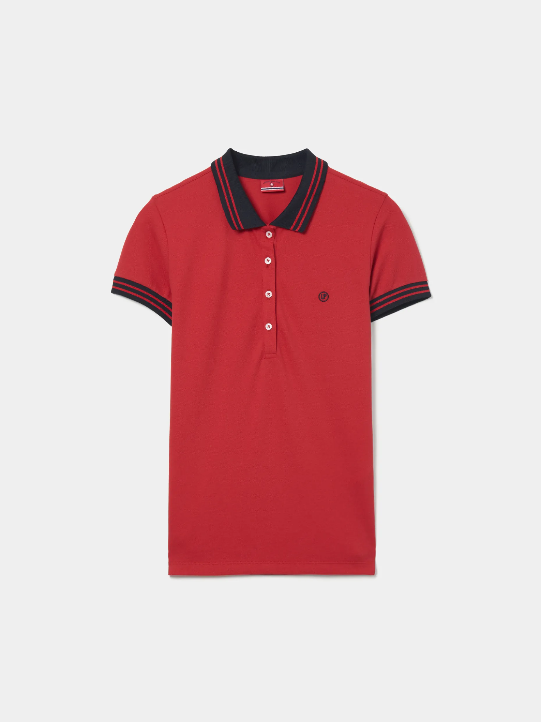 Polo piqué bicolor em algodão|LION OF PORCHES Best Sale