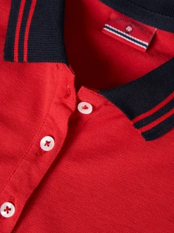 Polo piqué bicolor em algodão|LION OF PORCHES Best Sale