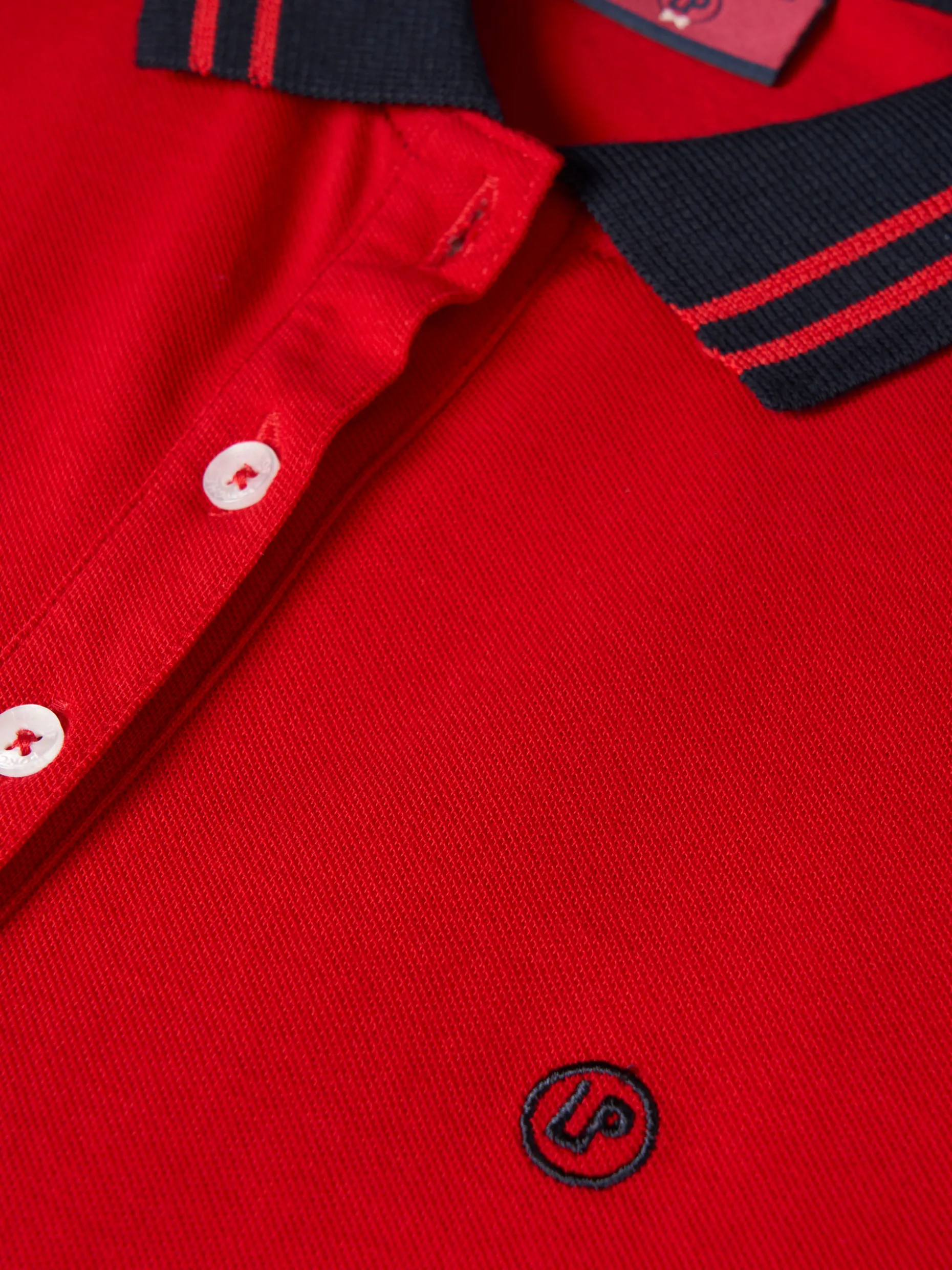 Polo piqué bicolor em algodão|LION OF PORCHES Best Sale