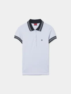Polo piqué bicolor em algodão|LION OF PORCHES Store