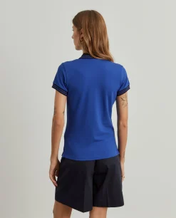 Polo piqué bicolor em algodão|LION OF PORCHES Cheap