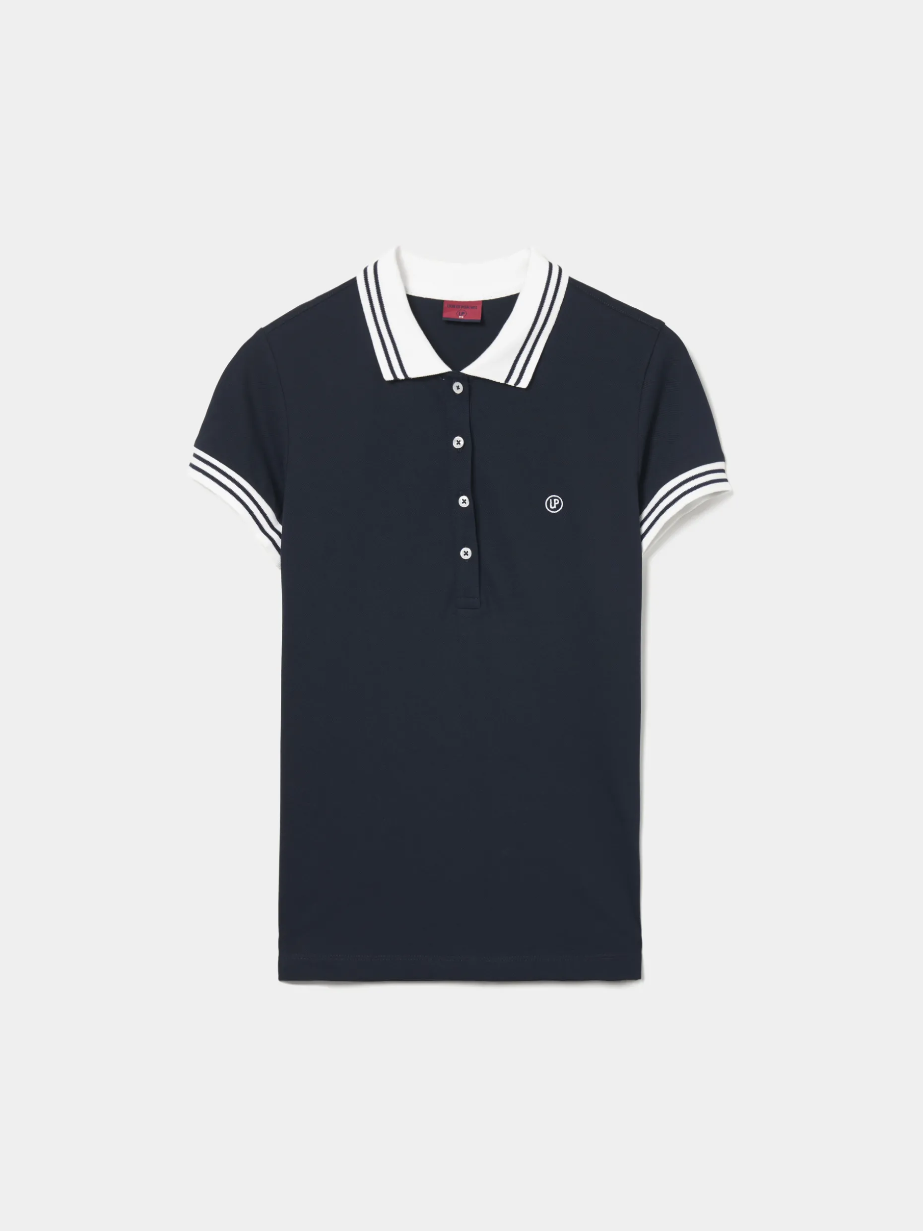 Polo piqué bicolor em algodão|LION OF PORCHES New