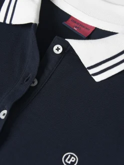 Polo piqué bicolor em algodão|LION OF PORCHES New