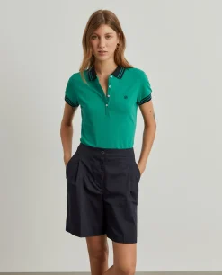 Polo piqué bicolor em algodão|LION OF PORCHES Clearance