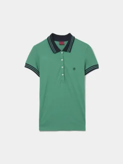Polo piqué bicolor em algodão|LION OF PORCHES Clearance
